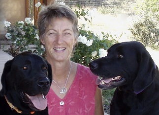 Dana S. Carlsen Portrait, with her dogs too.